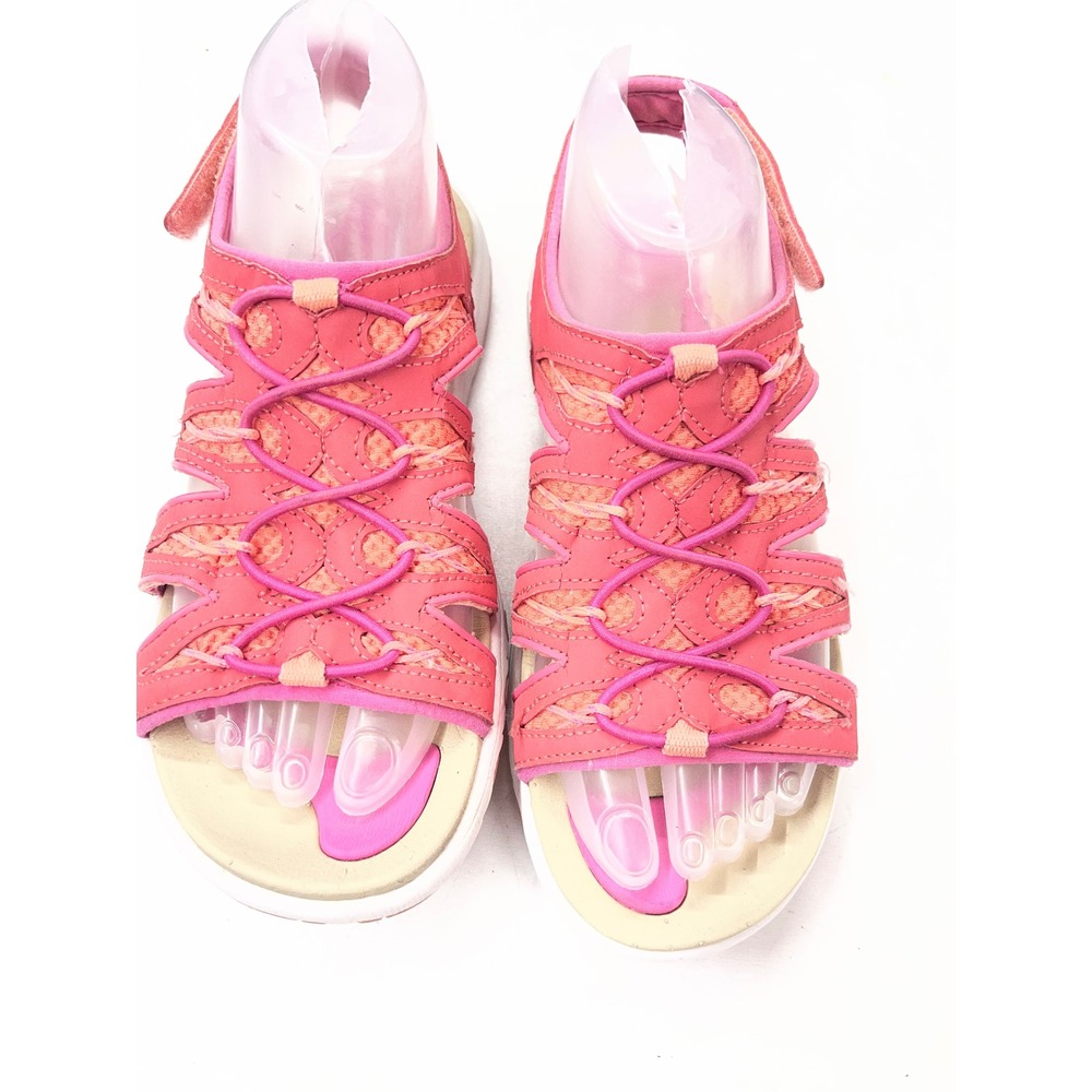 Ryka Womens Pink Coral Sport Sandals Strappy Bungee Walking Shoes 6.5W